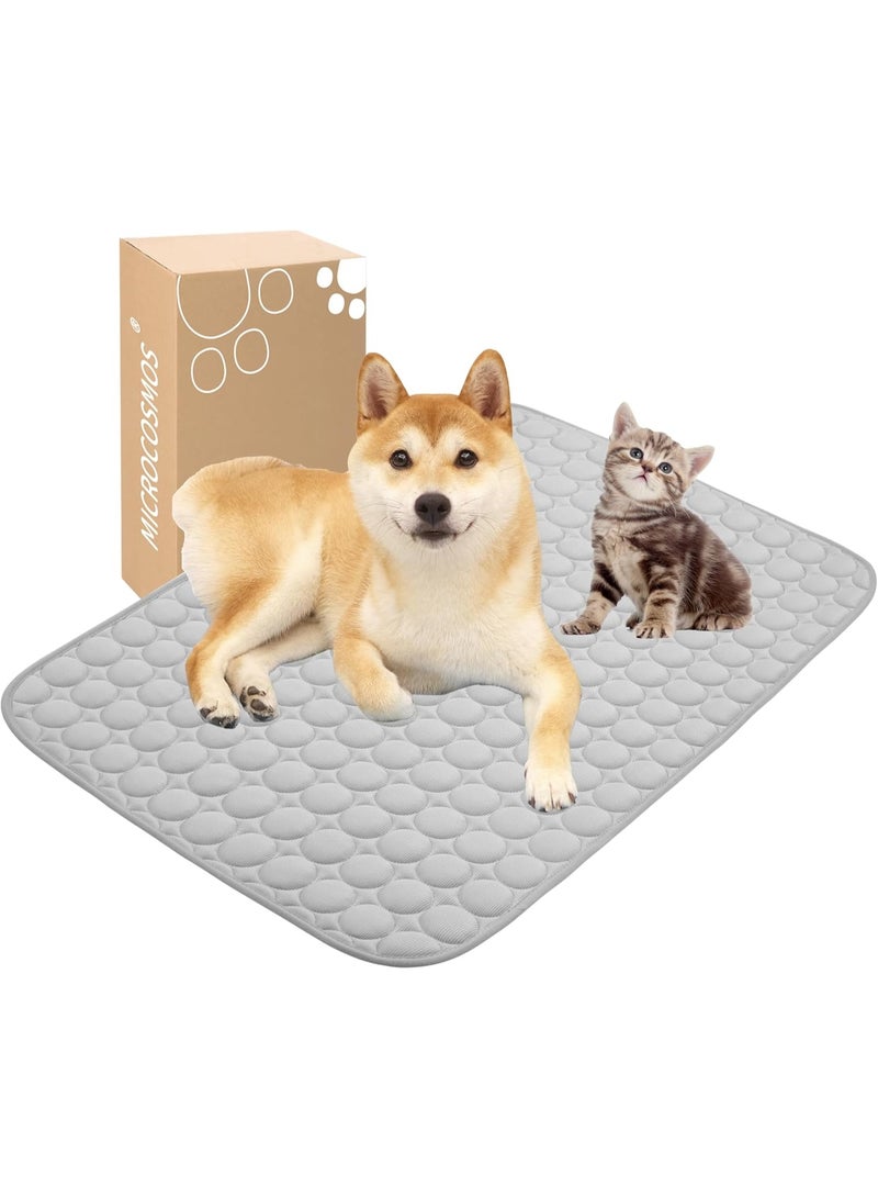 الصيف التبريد حصيرة ووسادة النوم- امتصاص المياه أعلى، سهلة حمل، EZ نظيفة، المواد آمنة. ابقي التبريد للحيوانات الأليفة والأطفال والكبار.  (رمادي، 28 "x 22") غرا - Image 1